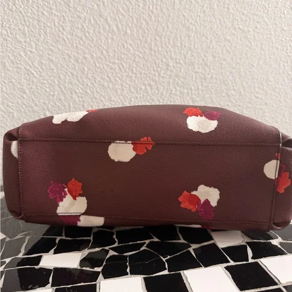 Coach Burgundy and Floral Crossbody - Picture 2 of 5